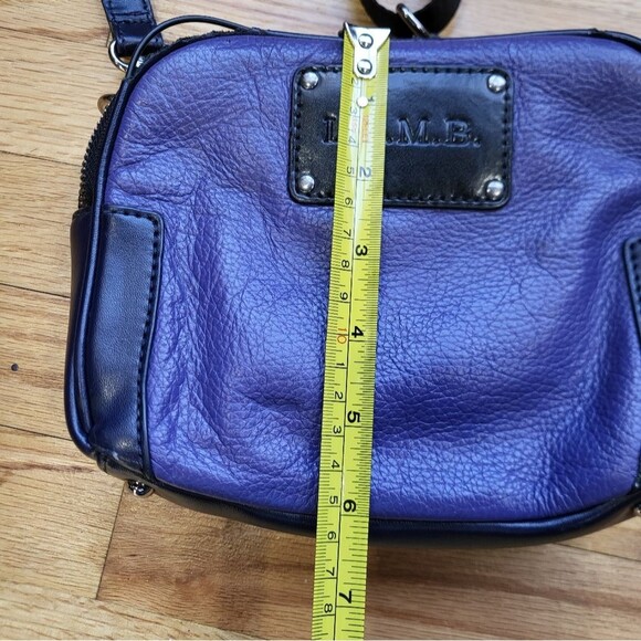 L.A.M.B. by Gwen Stefani Leather Crossbody Handbag Purple Flawed - Picture 10 of 16